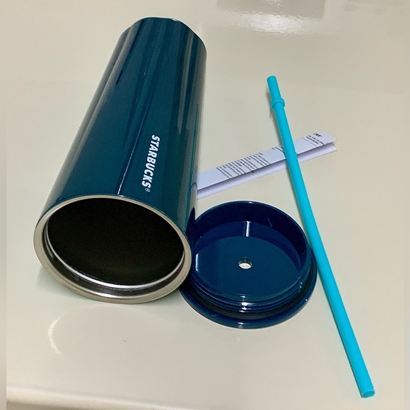 Starbucks Spring 2023 Stainless Steel Glacier Tone Blue Teal 24oz Cold Cup - Picture 11 of 16